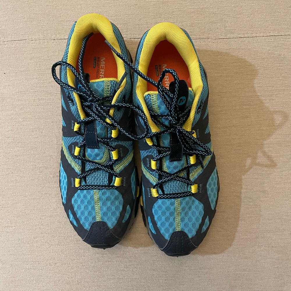 Merrell Blue and Yellow Trail Shoes Women’s